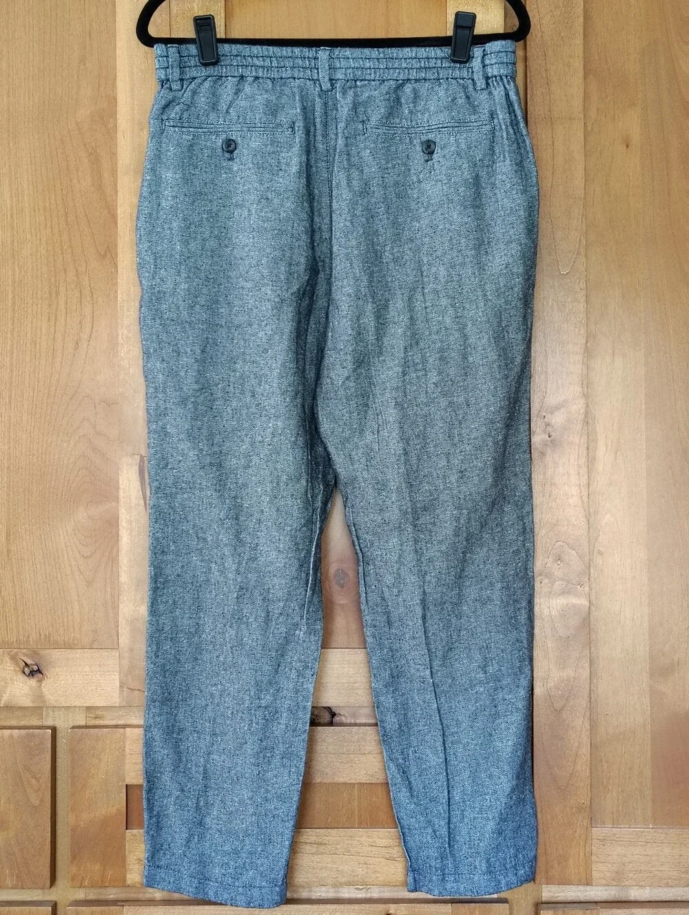 NWT Banana Republic Linen Blend Athletic Fit Pants 31x30 Blue Chambray Tapered
